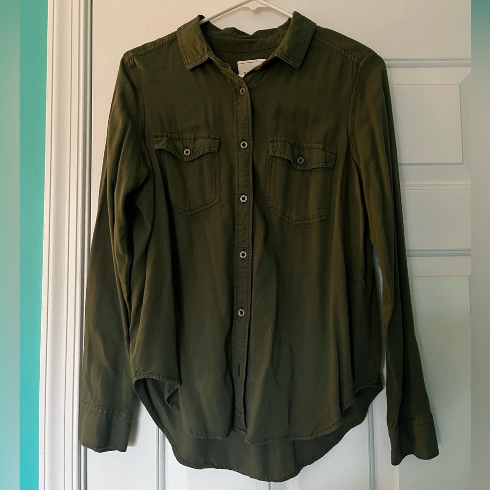 Mudd Army Green Long sleeve Shirt